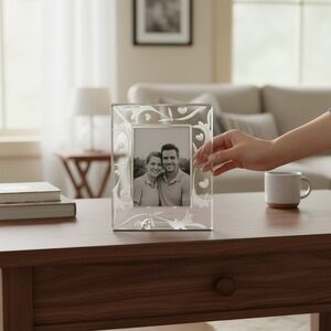 Waterford Marquis Yours Truly Small Frame Lead Crystal Poland 2.75" x 4"